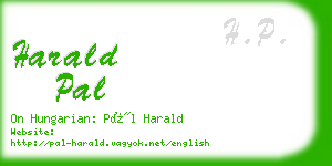 harald pal business card